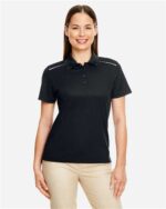 Women's Radiant Performance Piqué Polo with Reflective Piping - Image 2