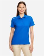 Women's Radiant Performance Piqué Polo with Reflective Piping - Image 2