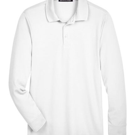Men's CrownLux Performance® Plaited Long Sleeve Polo