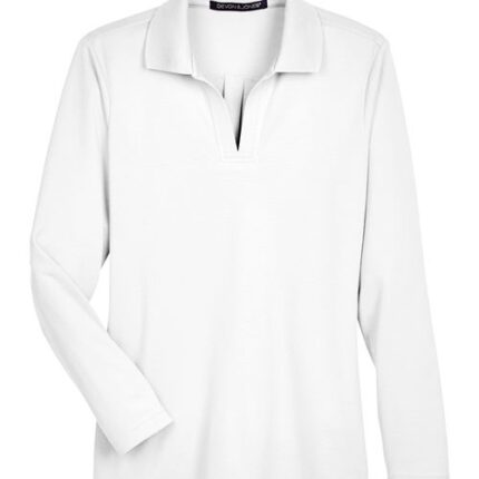 Women's CrownLux Performance® Plaited Long Sleeve Polo