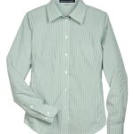 Women's Crown Collection® Banker Stripe Woven Dress Shirt