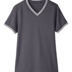 Women's CrownLux Performance® Plaited Tipped V-Neck Shirt
