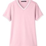 Women's CrownLux Performance® Plaited Tipped V-Neck Shirt