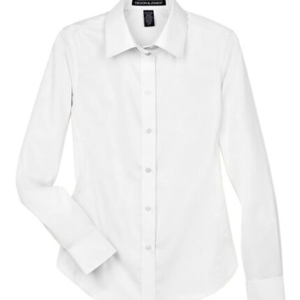 Women's Crown Collection® Solid Stretch Twill Woven Dress Shirt