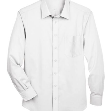 Men's Tall Crown Collection® Solid Stretch Twill Woven Dress Shirt