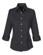 Women's Perfect Fit™ Three-Quarter Sleeve Stretch Poplin Dress Shirt