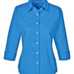 Women's Perfect Fit™ Three-Quarter Sleeve Stretch Poplin Dress Shirt
