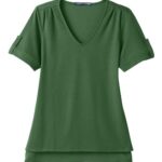 Women's CrownLux Performance® Plaited Rolled Sleeve Shirt