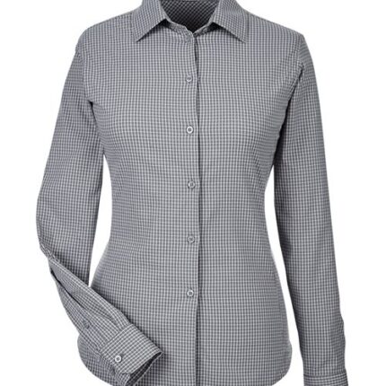Women's CrownLux Performance® Tonal Mini Check Woven Dress Shirt