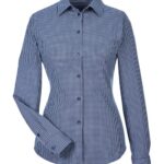 Women's CrownLux Performance® Tonal Mini Check Woven Dress Shirt