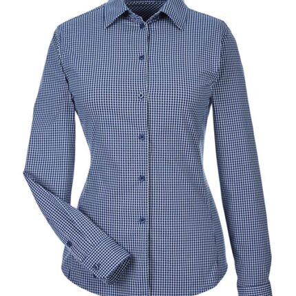 Women's CrownLux Performance® Tonal Mini Check Woven Dress Shirt