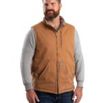 Men's Heartland Sherpa-Lined Washed Duck Vest