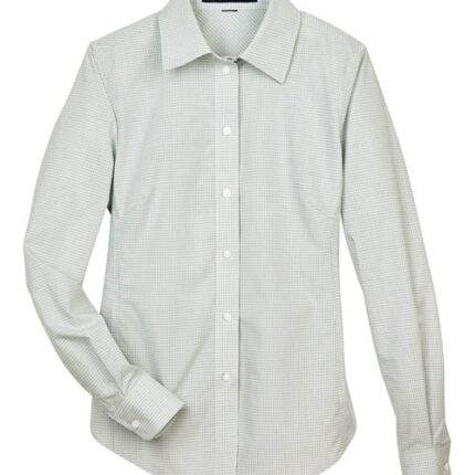 Women's Crown Collection® Micro Tattersall Woven Dress Shirt