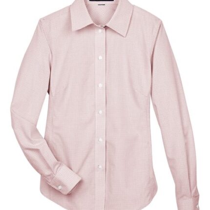 Women's Crown Collection® Micro Tattersall Woven Dress Shirt