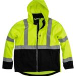 Men's Hi-Vis Class 3 Hooded Soft Shell Jacket