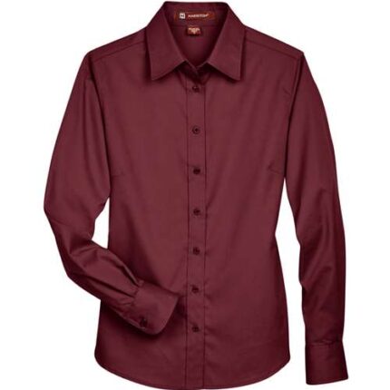 Women's Easy Blend™ Long Sleeve Twill Dress Shirt with Stain-Release