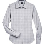 Women's Crown Collection® Glen Plaid Woven Dress Shirt