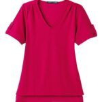 Women's CrownLux Performance® Plaited Rolled Sleeve Shirt