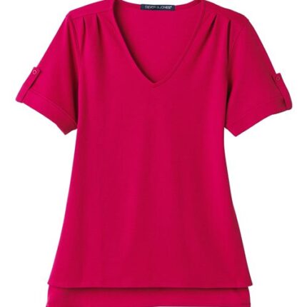 Women's CrownLux Performance® Plaited Rolled Sleeve Shirt