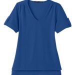Women's CrownLux Performance® Plaited Rolled Sleeve Shirt
