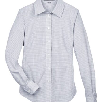 Women's Crown Collection® Micro Tattersall Woven Dress Shirt