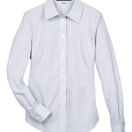 Women's Crown Collection® Micro Tattersall Woven Dress Shirt