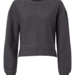Women's Ribbed Knit Cropped Boxy Crew