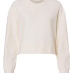 Women's Ribbed Knit Cropped Boxy Crew