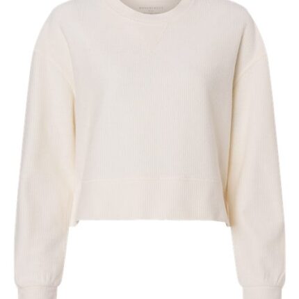 Women's Ribbed Knit Cropped Boxy Crew