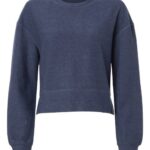 Women's Ribbed Knit Cropped Boxy Crew