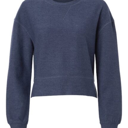 Women's Ribbed Knit Cropped Boxy Crew