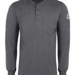 Men's Long Sleeve Tagless Henley Shirt