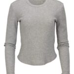Women's Waffle Knit Baby Long Sleeve T-Shirt