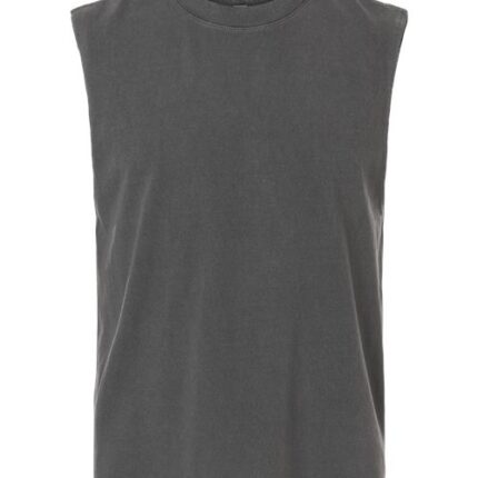 Unisex Heavyweight Cotton Garment-Dyed Mid-Length Muscle Tee