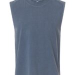 Unisex Heavyweight Cotton Garment-Dyed Mid-Length Muscle Tee