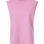 Unisex Heavyweight Cotton Garment-Dyed Mid-Length Muscle Tee
