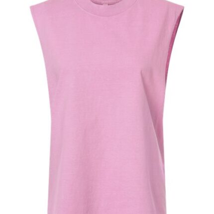 Unisex Heavyweight Cotton Garment-Dyed Mid-Length Muscle Tee