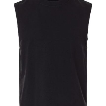 Unisex Heavyweight Cotton Garment-Dyed Mid-Length Muscle Tee