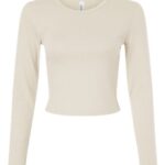 Women's Baby Rib Long Sleeve Cropped Tee