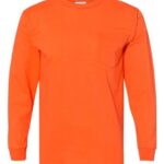 Unisex USA-Made Long Sleeve Pocket T-Shirt