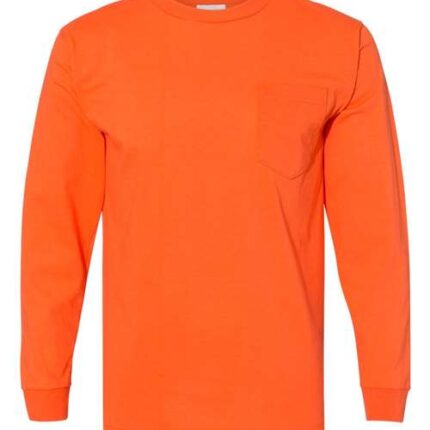 Unisex USA-Made Long Sleeve Pocket T-Shirt