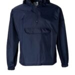 Unisex Packable Half-Zip Hooded Pullover Jacket