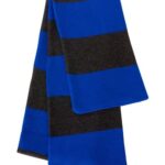 Rugby-Striped Knit Scarf
