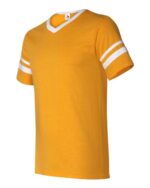 V-Neck Jersey with Striped Sleeves - Image 2