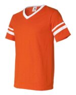 V-Neck Jersey with Striped Sleeves - Image 2