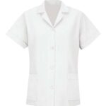 Women's Loose Fit Short Sleeve Button Smock