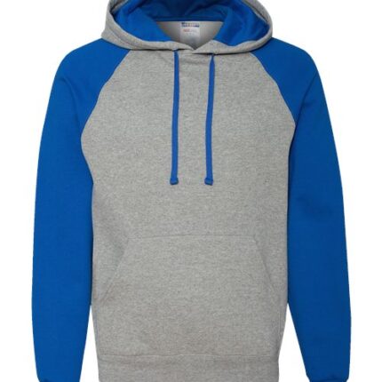 Unisex Nublend® Colorblocked Raglan Hooded Sweatshirt