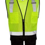 Unisex Black Bottom Mesh Class 2 Vest