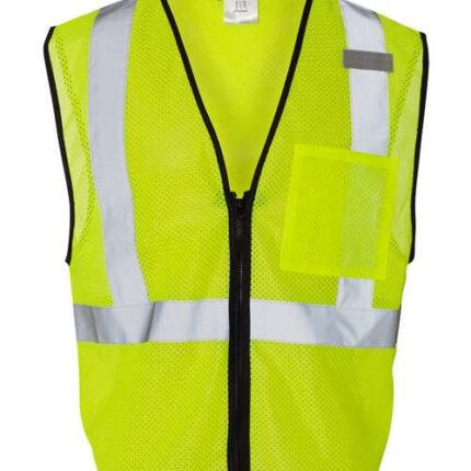 Unisex Single Pocket Zipper Mesh Class 2 Vest