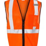 Unisex Single Pocket Zipper Mesh Class 2 Vest